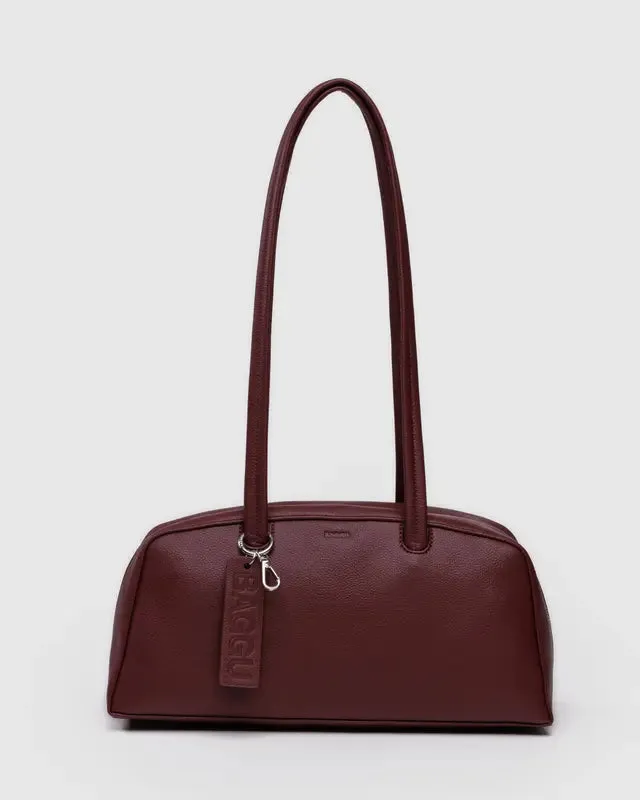 Baggu Recycled Leather Bowler Bag - Mahogany sold by Sun Diego Boardshops