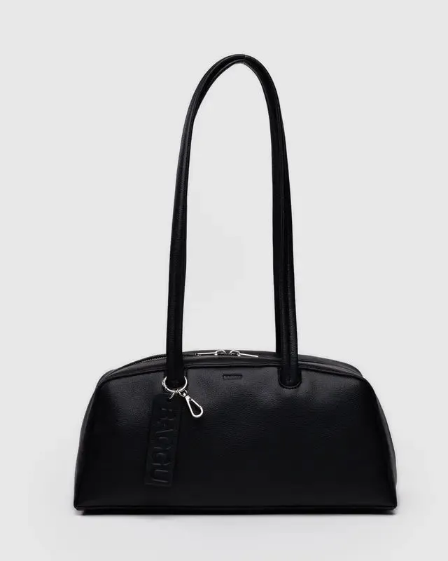 Baggu Recycled Leather Bowler Bag - Black sold by Sun Diego Boardshops