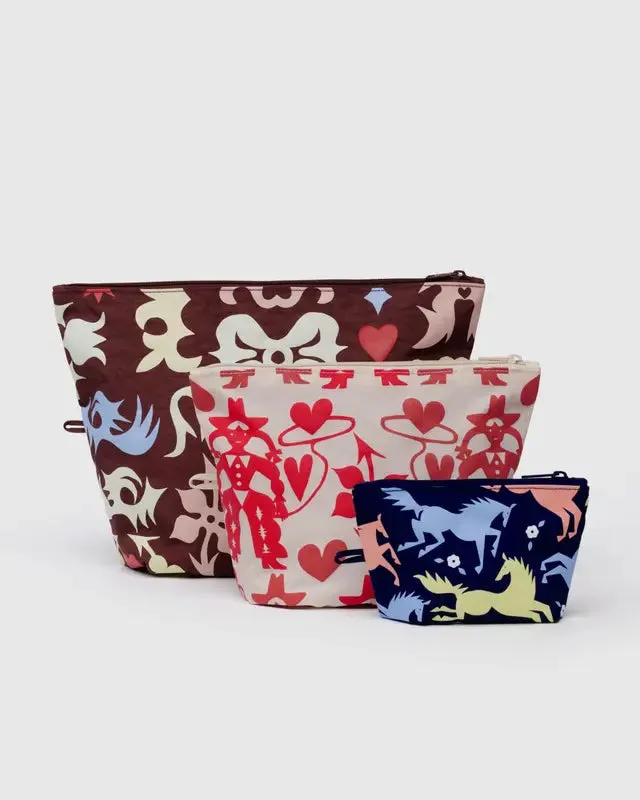 Baggu Go Pouch Set - Western Cut Outs sold by Sun Diego Boardshops
