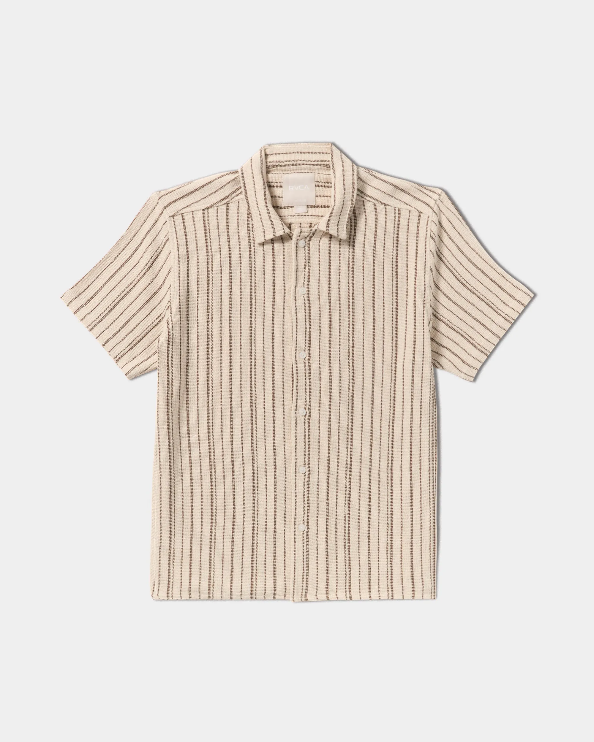 RVCA Vacancy Stripe Short Sleeve Shirt - Ceramic sold by Sun Diego Boardshops product image thumbnail 4