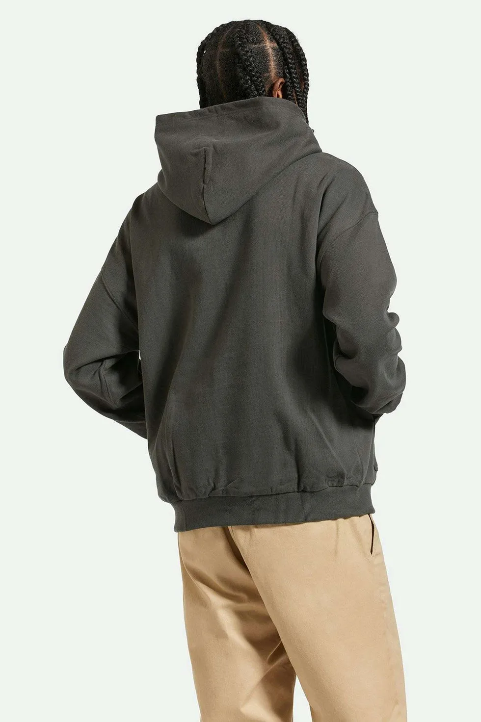 Brixton Embroidered Heavyweight Oversized Hoodie - Black sold by Sun Diego Boardshops product image thumbnail 3