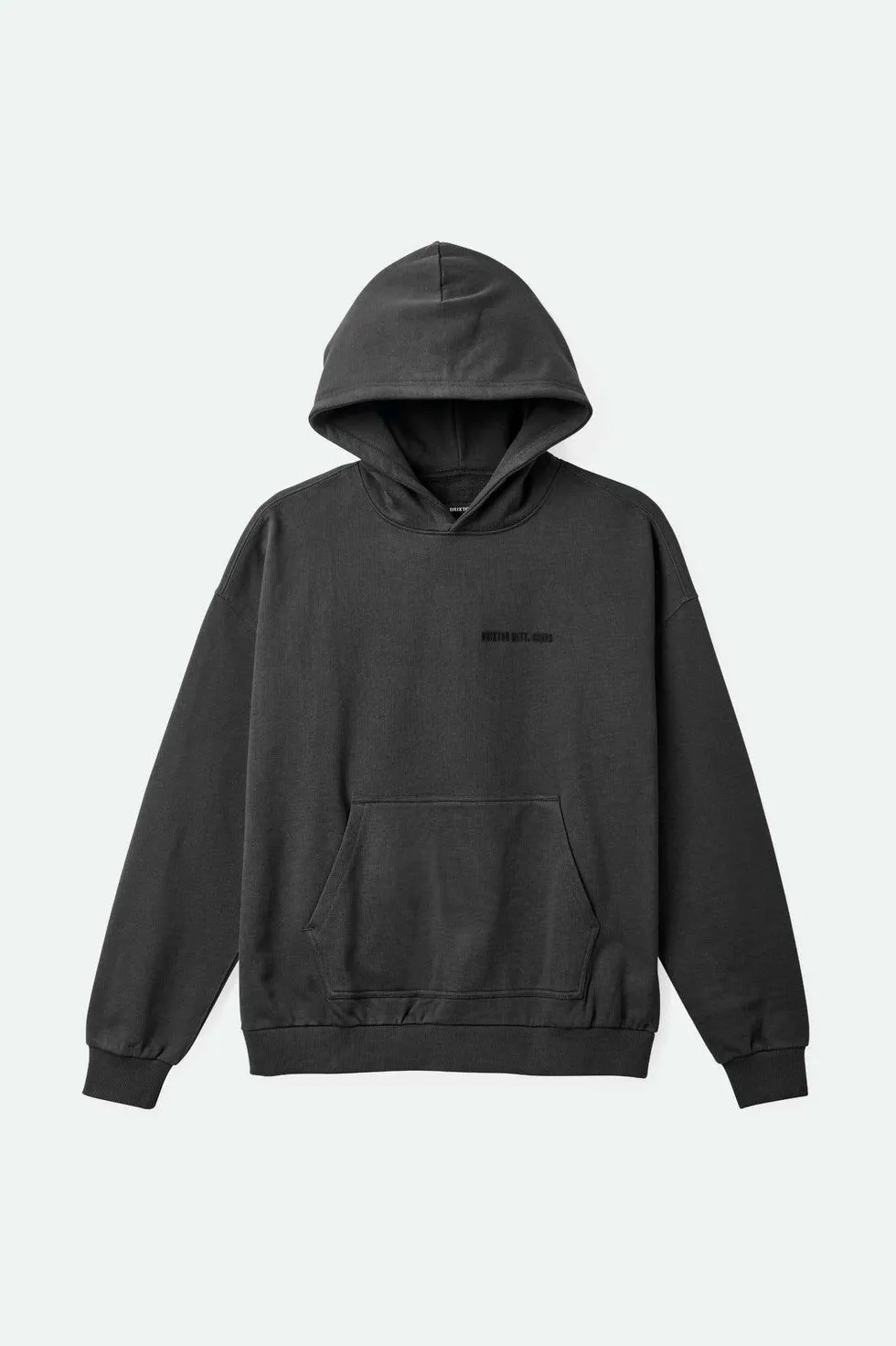 Brixton Embroidered Heavyweight Oversized Hoodie - Black sold by Sun Diego Boardshops product image thumbnail 2