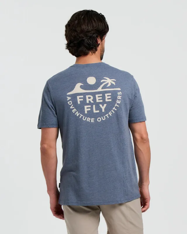 Free Fly Rising Tide Tee - Heather Storm Cloud sold by Sun Diego Boardshops