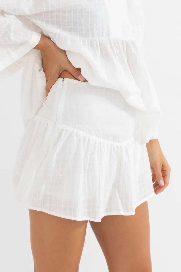 Rhythm Taggie Frill Skort - Cream sold by Sun Diego Boardshops product image thumbnail 3
