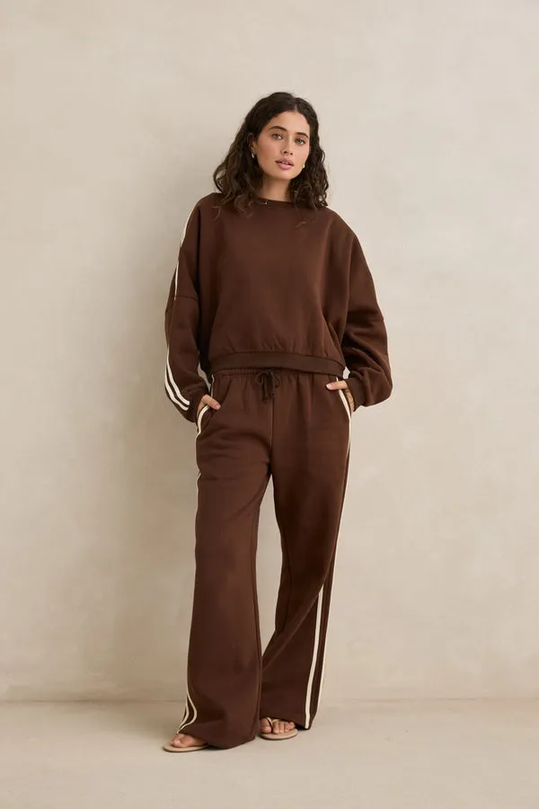 Rhythm Contrast Fleece - Brown sold by Sun Diego Boardshops product image thumbnail 2