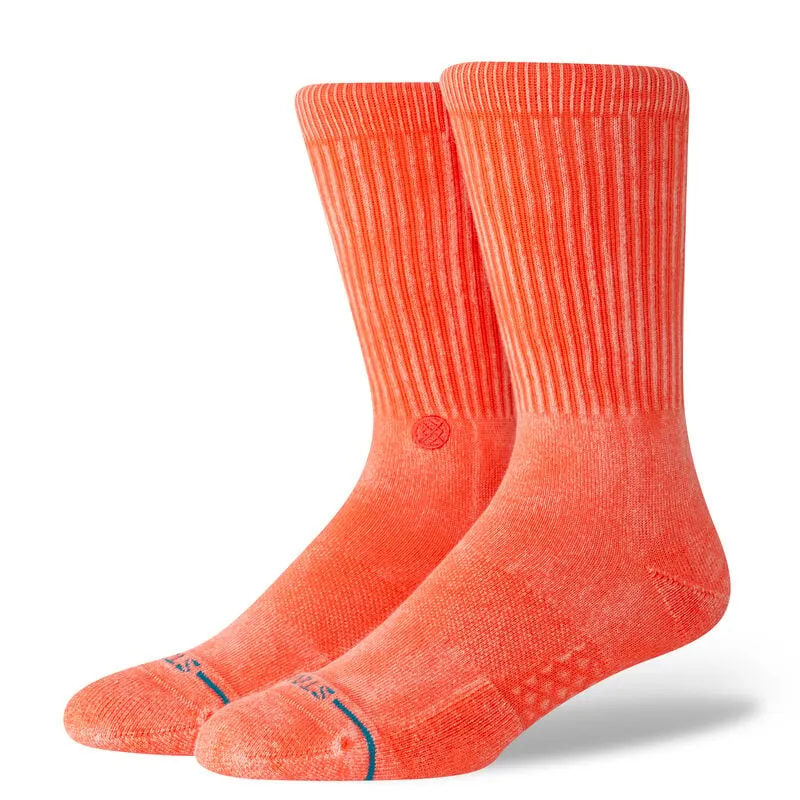 Stance Icon Dyed Crew Socks - Coral sold by Sun Diego Boardshops