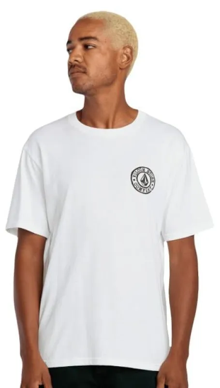 Volcom Logo Stamp Short Sleeve Tee - White sold by Sun Diego Boardshops