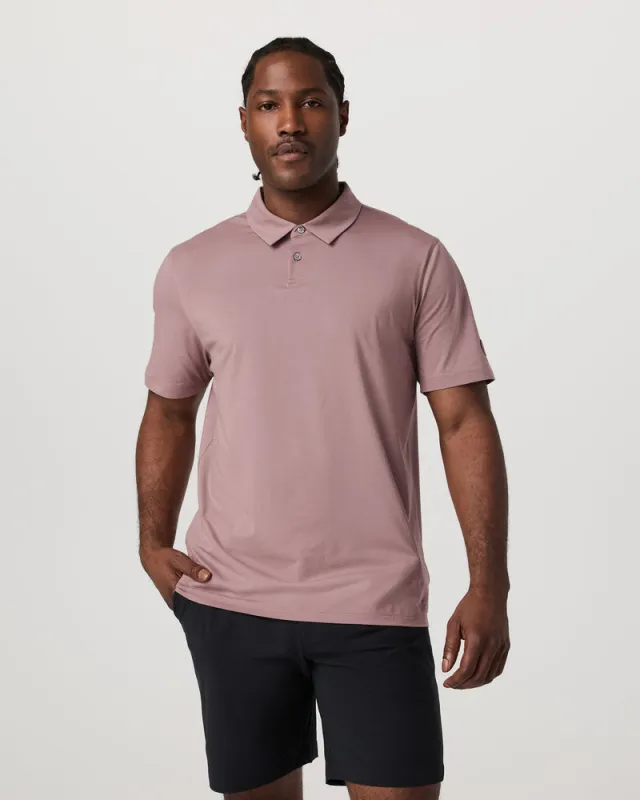 Vuori Short Sleeve Feather Polo - Zion Rose sold by Sun Diego Boardshops