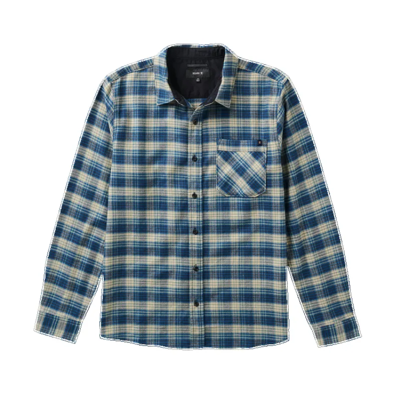 Roark Crossroads Organic Cotton Flannel - Deep Blue sold by Sun Diego Boardshops