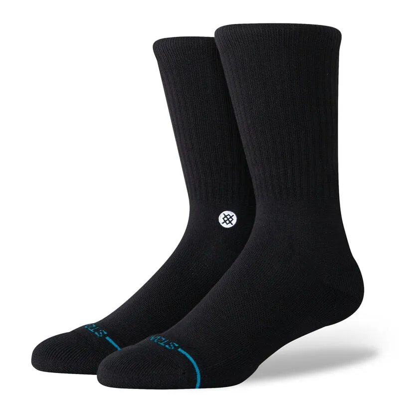 Stance Icon Crew Socks - Black/White sold by Sun Diego Boardshops