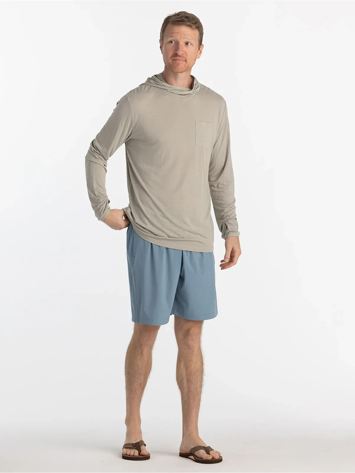 Free Fly Men'S Bamboo Lightweight Hoodie - Sandstone sold by Sun Diego Boardshops product image thumbnail 4