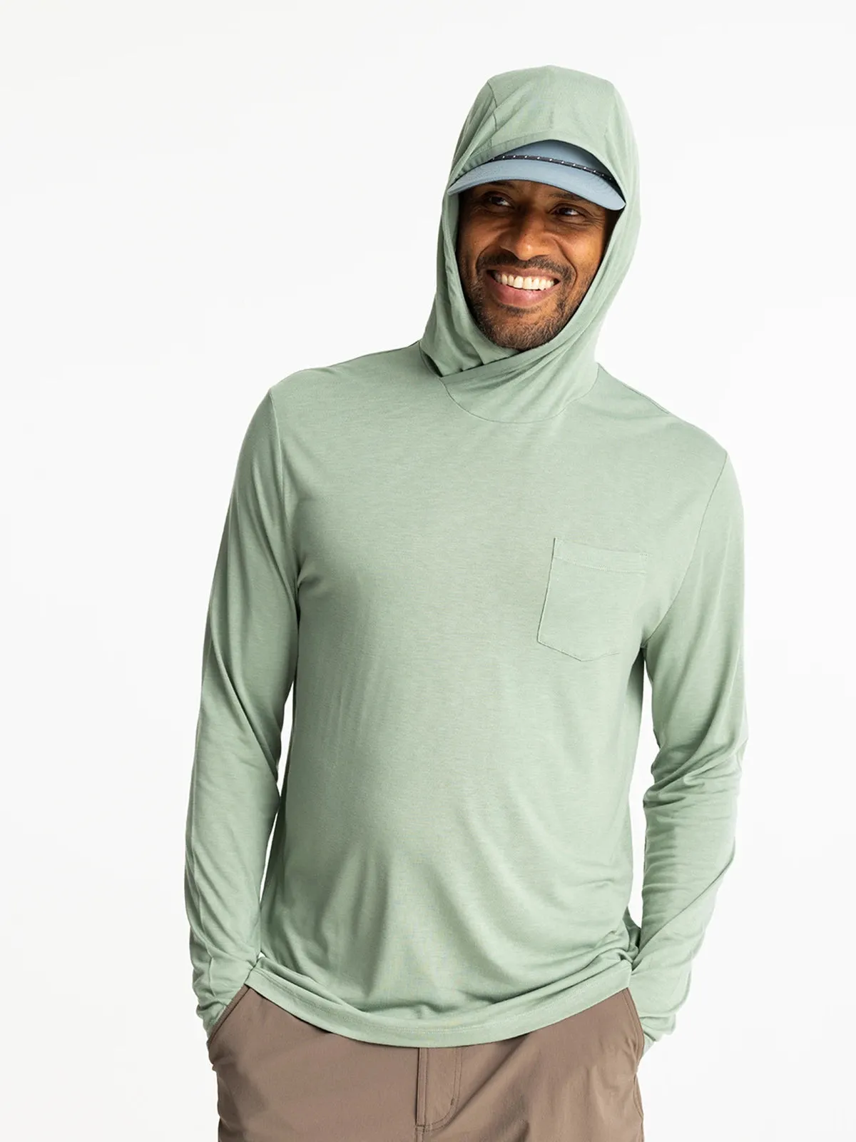 Free Fly Men'S Bamboo Lightweight Hoodie - Palm Green sold by Sun Diego Boardshops