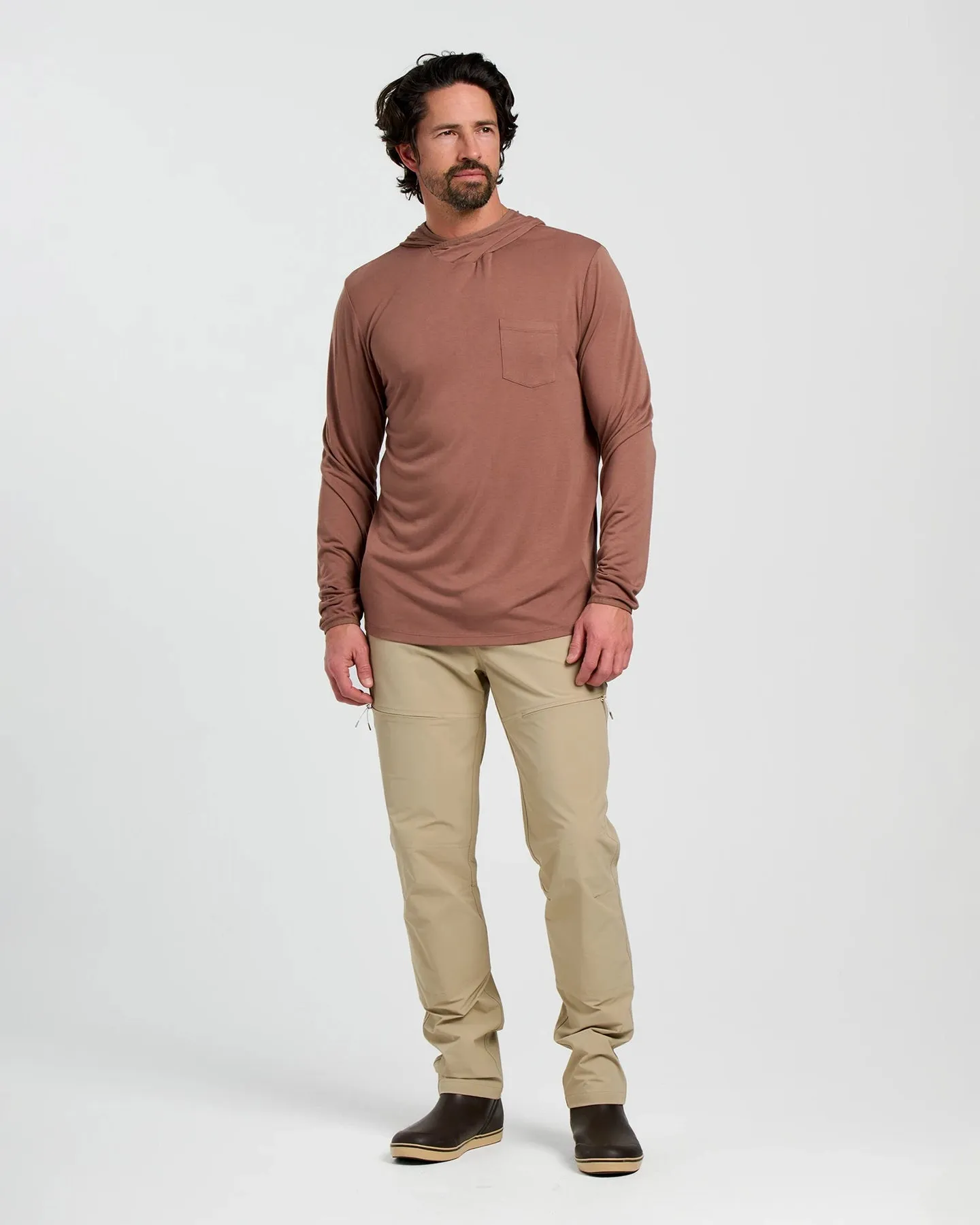 Free Fly Men'S Bamboo Lightweight Hoodie - Nutmeg sold by Sun Diego Boardshops product image thumbnail 3