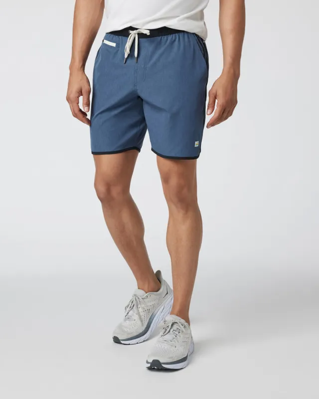 Vuori Banks Short - Azure Linen Texture sold by Sun Diego Boardshops