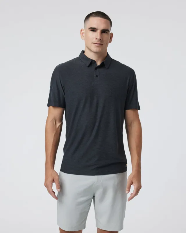 Vuori Strato Tech Polo - Charcoal Heather sold by Sun Diego Boardshops