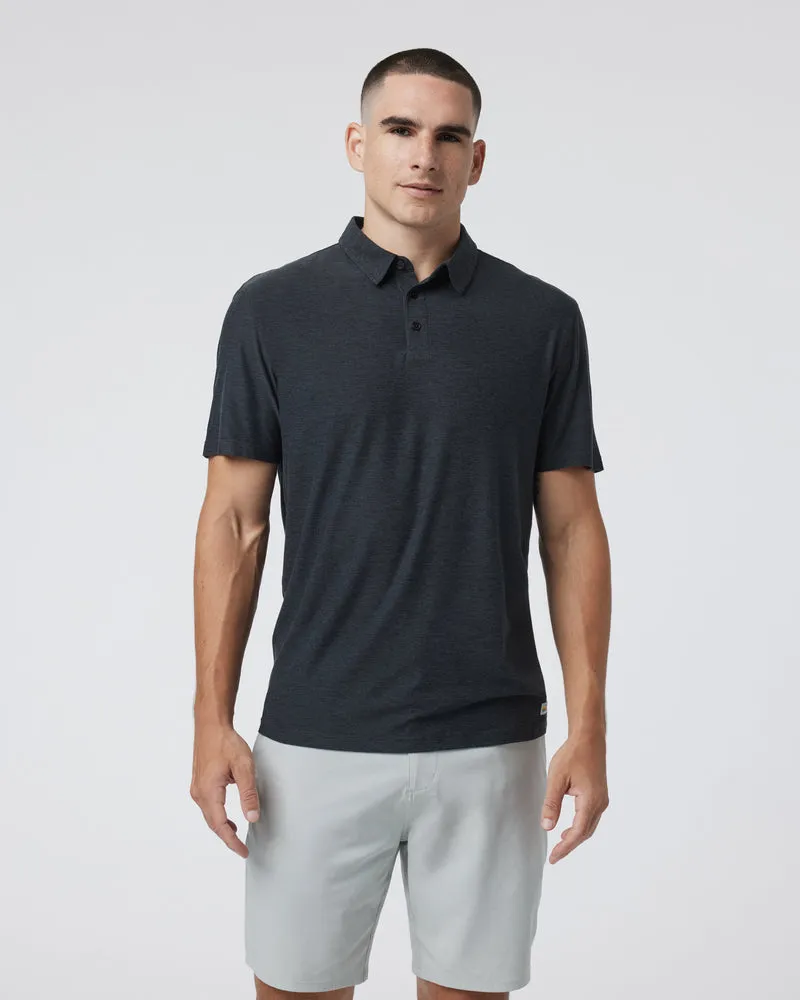 Vuori Strato Tech Polo - Charcoal Heather sold by Sun Diego Boardshops