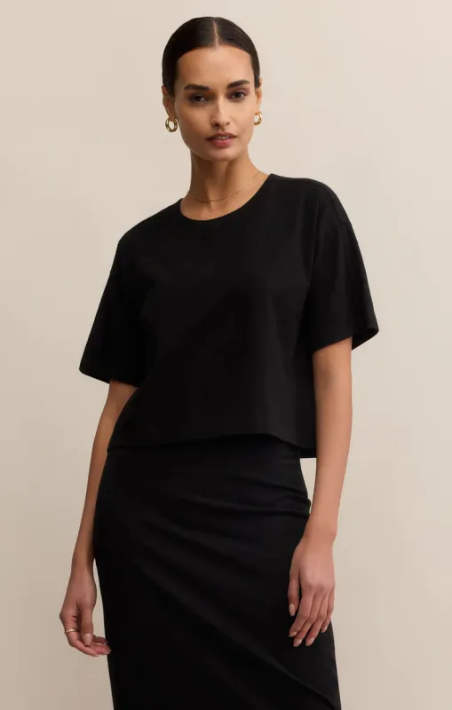 Z-Supply On The Go Cotton Jersey Tee - True Black sold by Sun Diego Boardshops