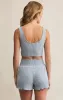 Z-Supply Zoe Silky Rib Tank Bra - Light Denim sold by Sun Diego Boardshops