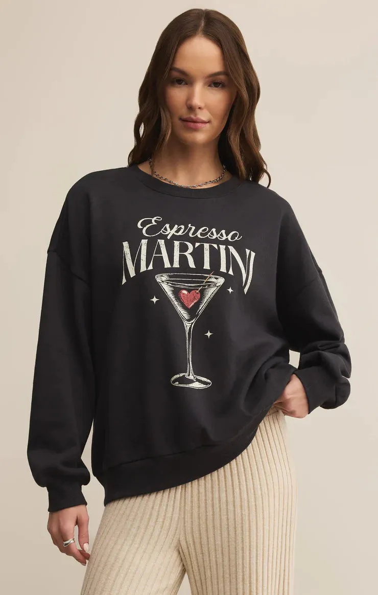 Z-Supply Oversized Espresso Martini Sweatshirt - Black Sand sold by Sun Diego Boardshops product image thumbnail 4