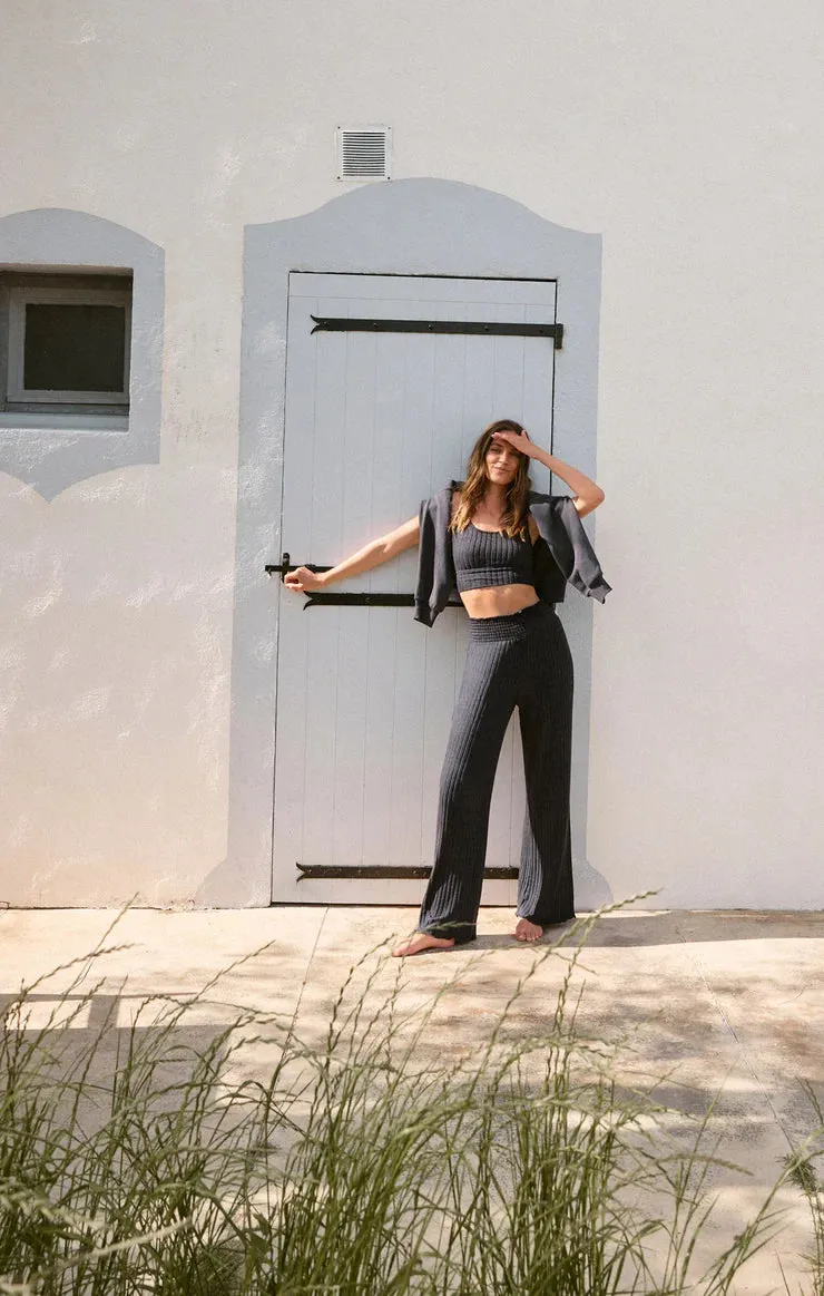 Z-Supply Dawn Smocked Rib Pant - Black Sand sold by Sun Diego Boardshops product image thumbnail 3