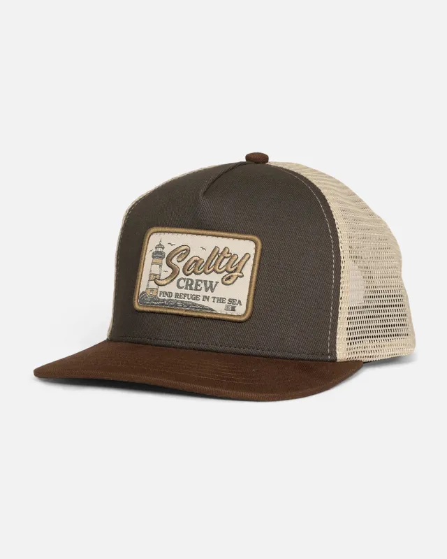 Salty Crew Ashore Trucker Hat - Charcoal Brown sold by Sun Diego Boardshops