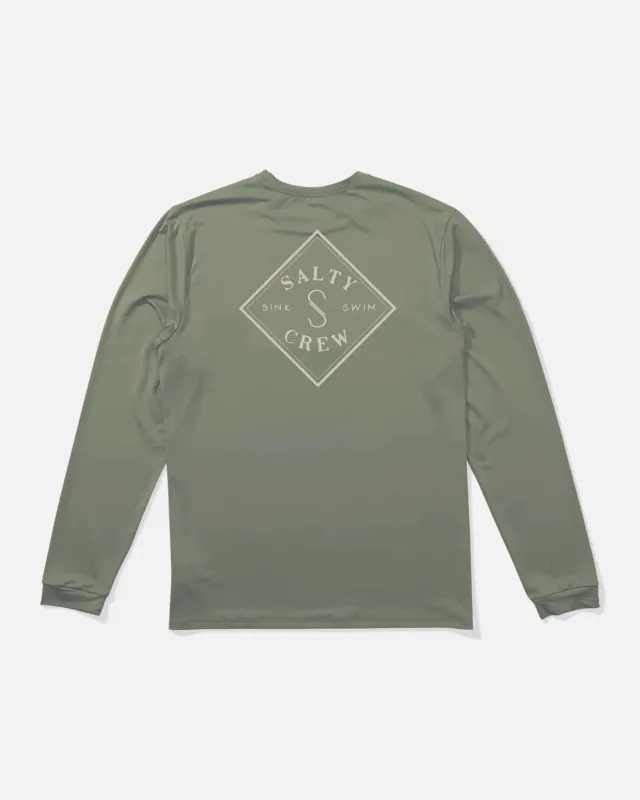 Salty Crew Tippet Long Sleeve Sunshirt - Oil Green sold by Sun Diego Boardshops