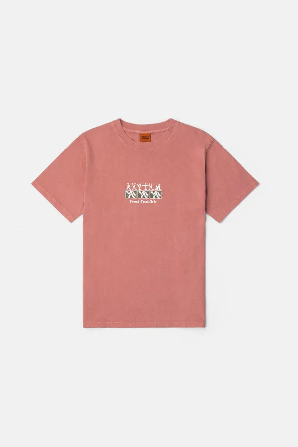Rhythm Sound Specialist Vintage Short Sleeve T-Shirt - Dusty Rose sold by Sun Diego Boardshops