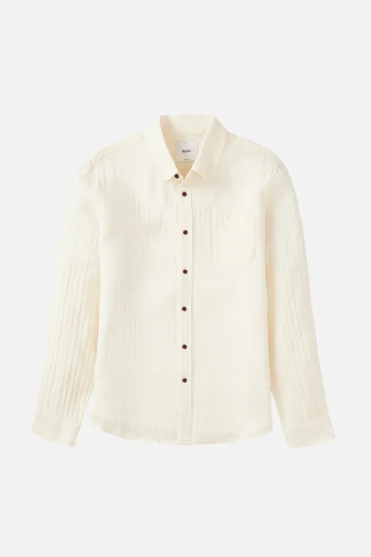 Katin Alan Solid Long Sleeve Shirt - Vintage White sold by Sun Diego Boardshops