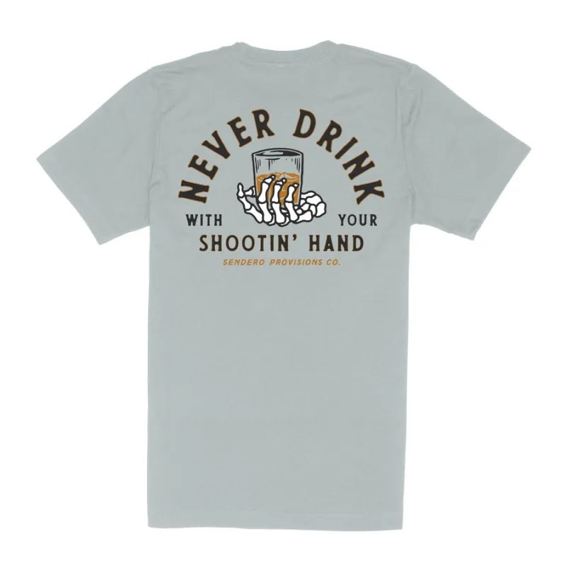 Sendero Shootin' Hand T-Shirt - Big Sky Blue sold by Sun Diego Boardshops