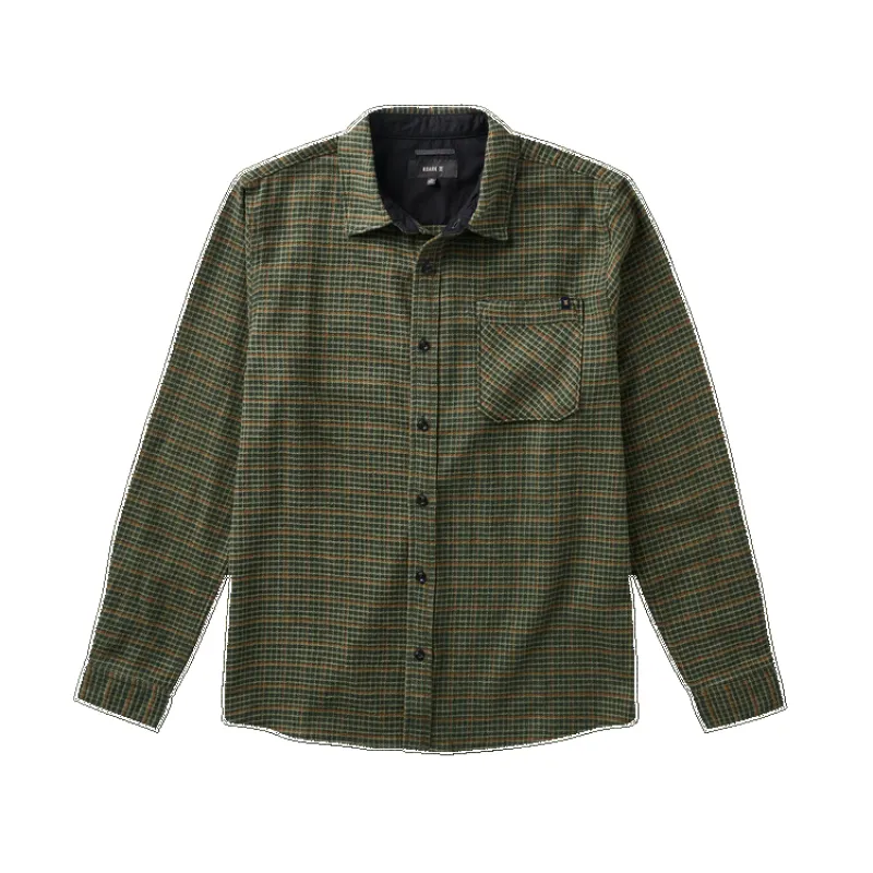 Roark Crossroads Organic Cotton Flannel - Dark Forest sold by Sun Diego Boardshops