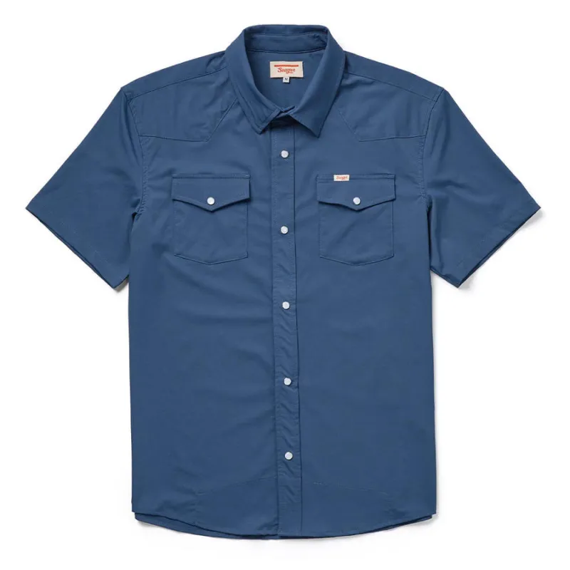 Seager El Ranchero Short Sleeve Shirt - Sky Blue made by Seager