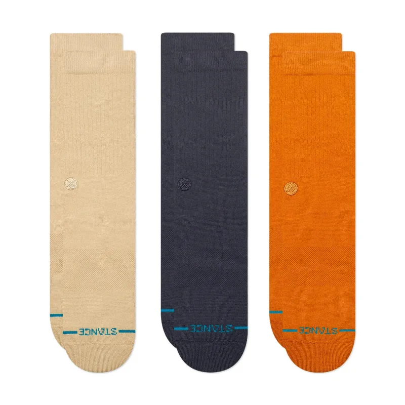 Stance Icon Crew Socks 3 Pack - Sand sold by Sun Diego Boardshops