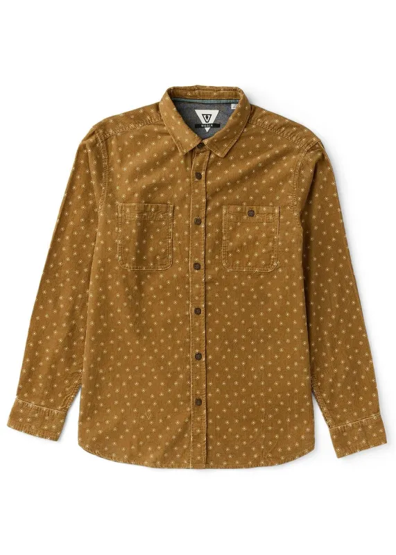 Vissla Rails Cord Printed Eco Long Sleeve Shirt - Bronze sold by Sun Diego Boardshops