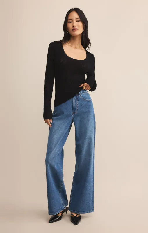 Z-Supply Tibi Scoop Mesh Top - Black sold by Sun Diego Boardshops