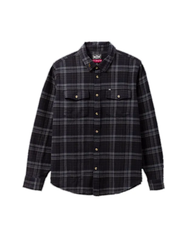 Loser Machine Step Up Flannel Woprint Shirt - Black sold by Sun Diego Boardshops