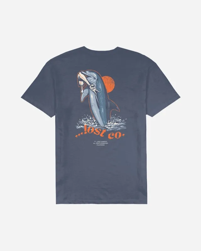 Lost Flippin Vintage Dye Tee - Faded Indigo sold by Sun Diego Boardshops