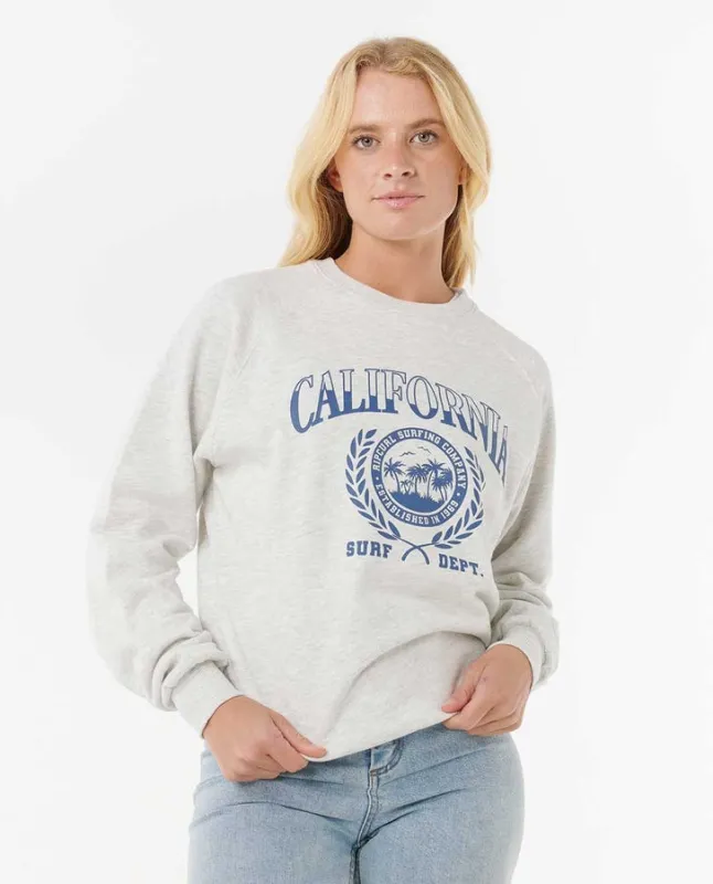 Rip Curl Surf Dept. Relaxed Raglan Crew - Sports Marle sold by Sun Diego Boardshops