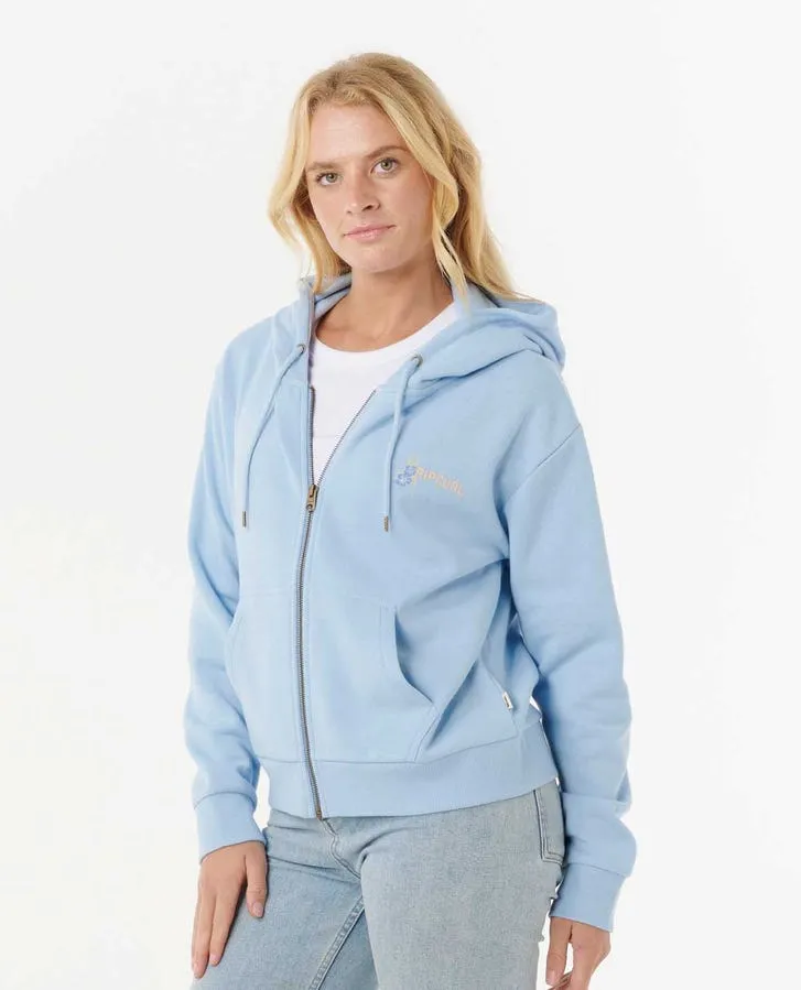 Rip Curl Summer Zip Through Hood - Mid Blue 8962 sold by Sun Diego Boardshops product image thumbnail 3