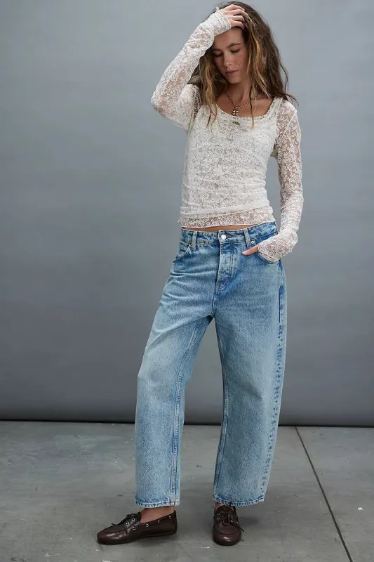Free People We The Free Deep Trance Dropped Boyfriend Jeans - Sweet Dreams made by Free People