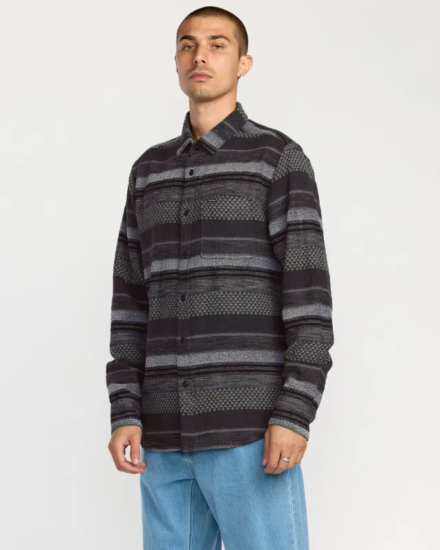 Volcom Confuzzled Long Sleeve Shirt - Black sold by Sun Diego Boardshops