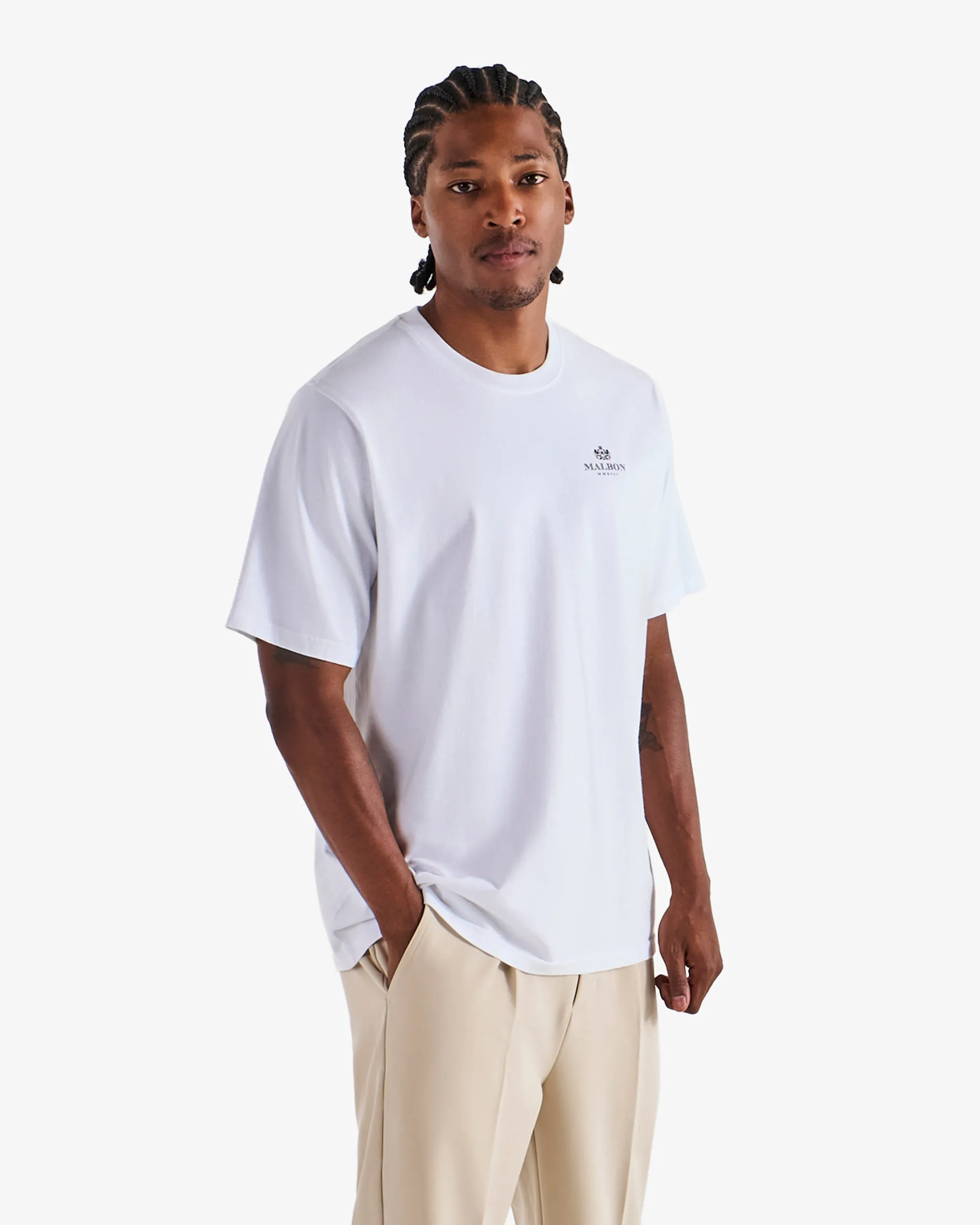 Malbon Bermuda Monarch Tee - White sold by Sun Diego Boardshops product image thumbnail 3