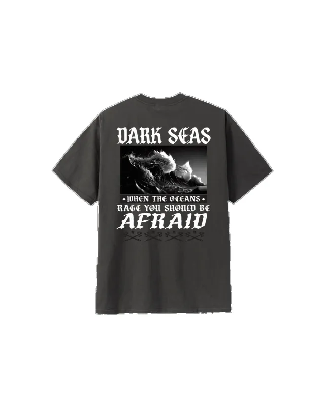 Dark Seas Be Afraid Heavyweight T-Shirt - Vintage Black sold by Sun Diego Boardshops