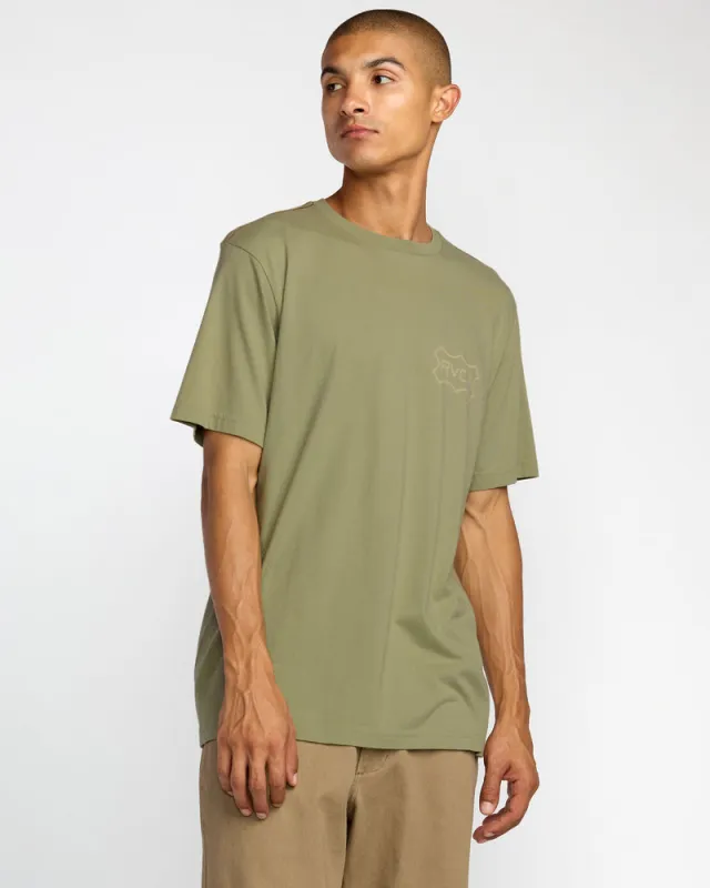 Rvca Genuine Rvca Short Sleeve Tee - Ranger Green sold by Sun Diego Boardshops