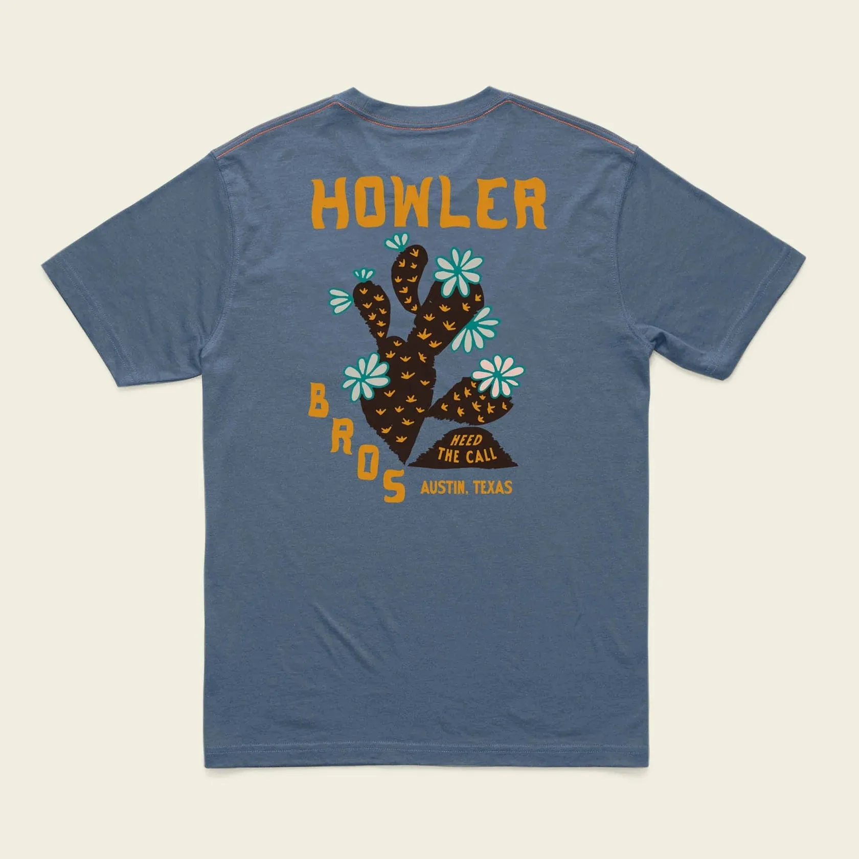 Howler Bros Prickly Pear Pocket T-Shirt - Prickly Pear: Blue Horizon sold by Sun Diego Boardshops