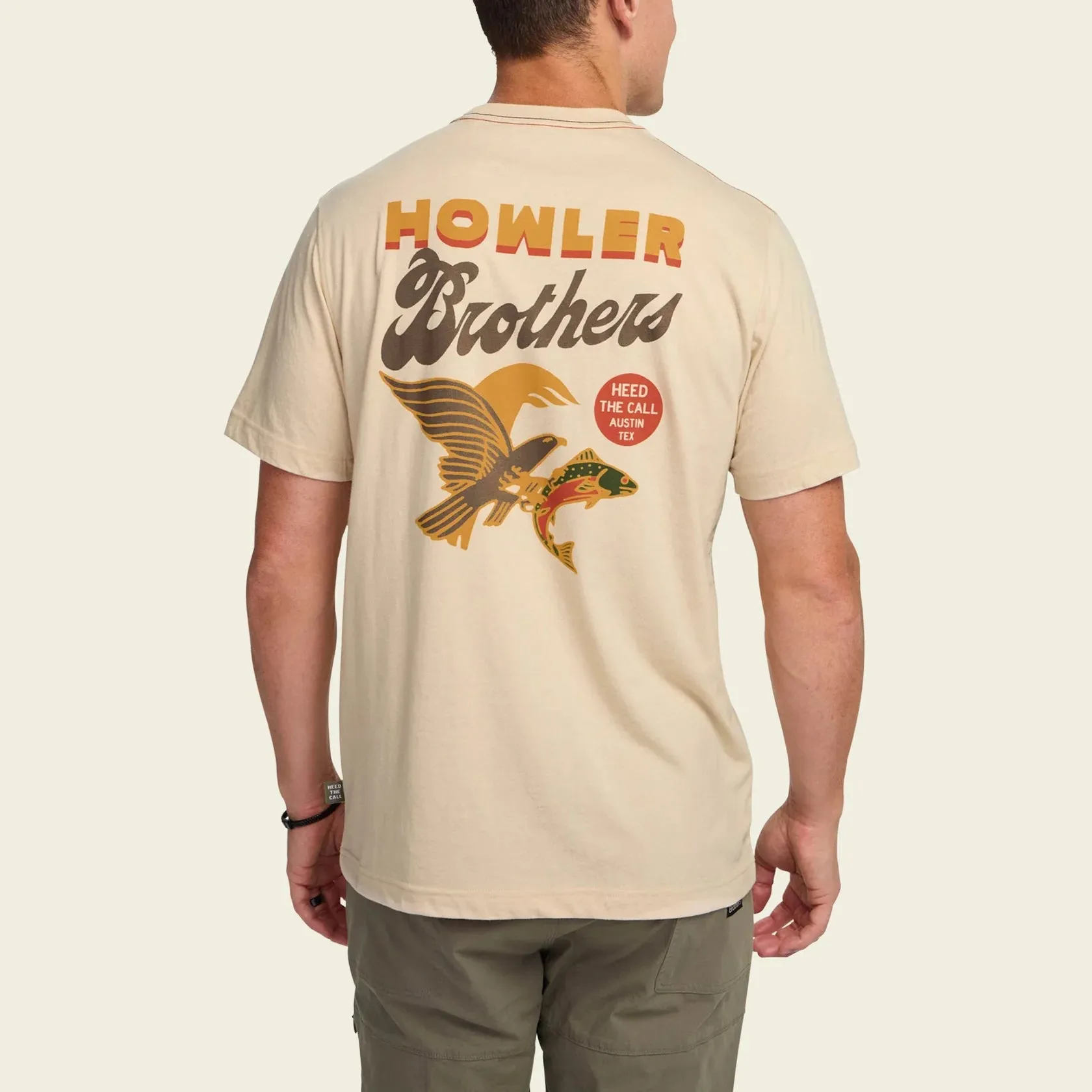Howler Bros Osprey Prey Pocket T-Shirt - Osprey Prey: Sand Heather sold by Sun Diego Boardshops product image thumbnail 5