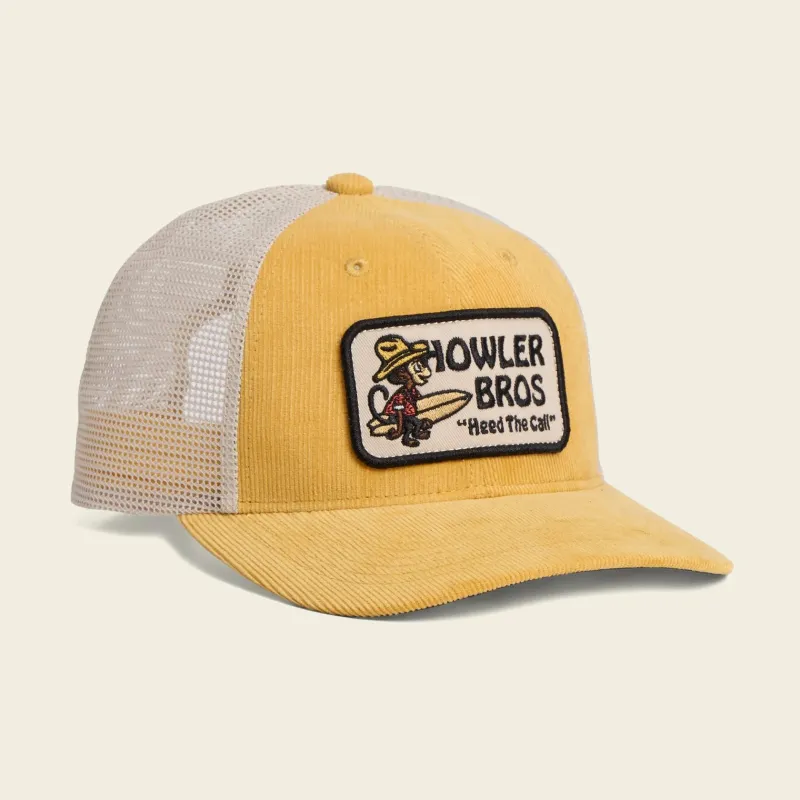 Howler Bros El Monito Surfs Badge Standard Hat - Surfs Badge: Yellow Corduroy sold by Sun Diego Boardshops