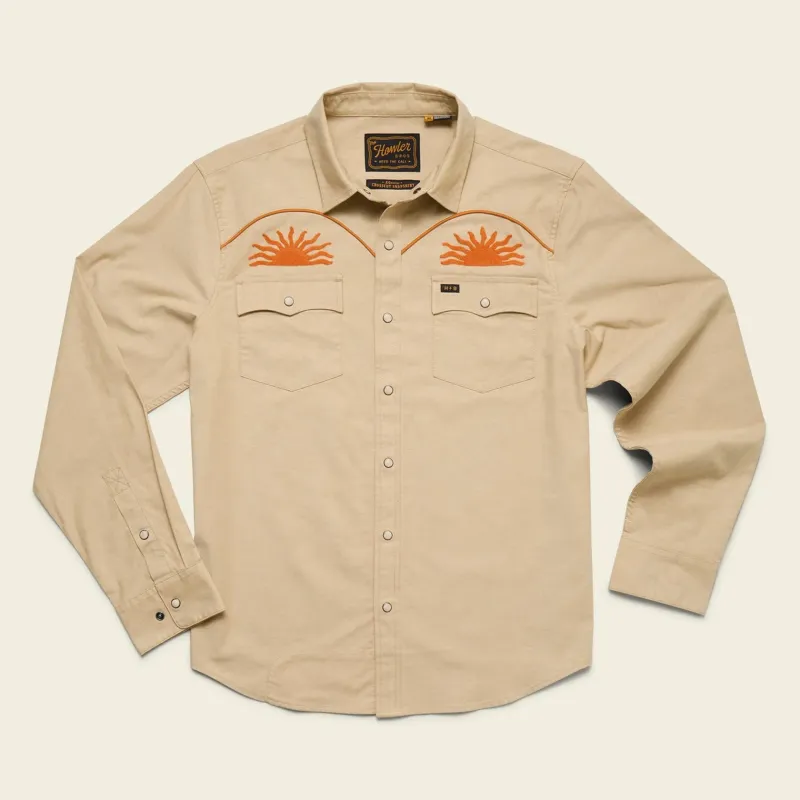Howler Bros Crosscut Deluxe Snapshirt - El Sol: Gold sold by Sun Diego Boardshops