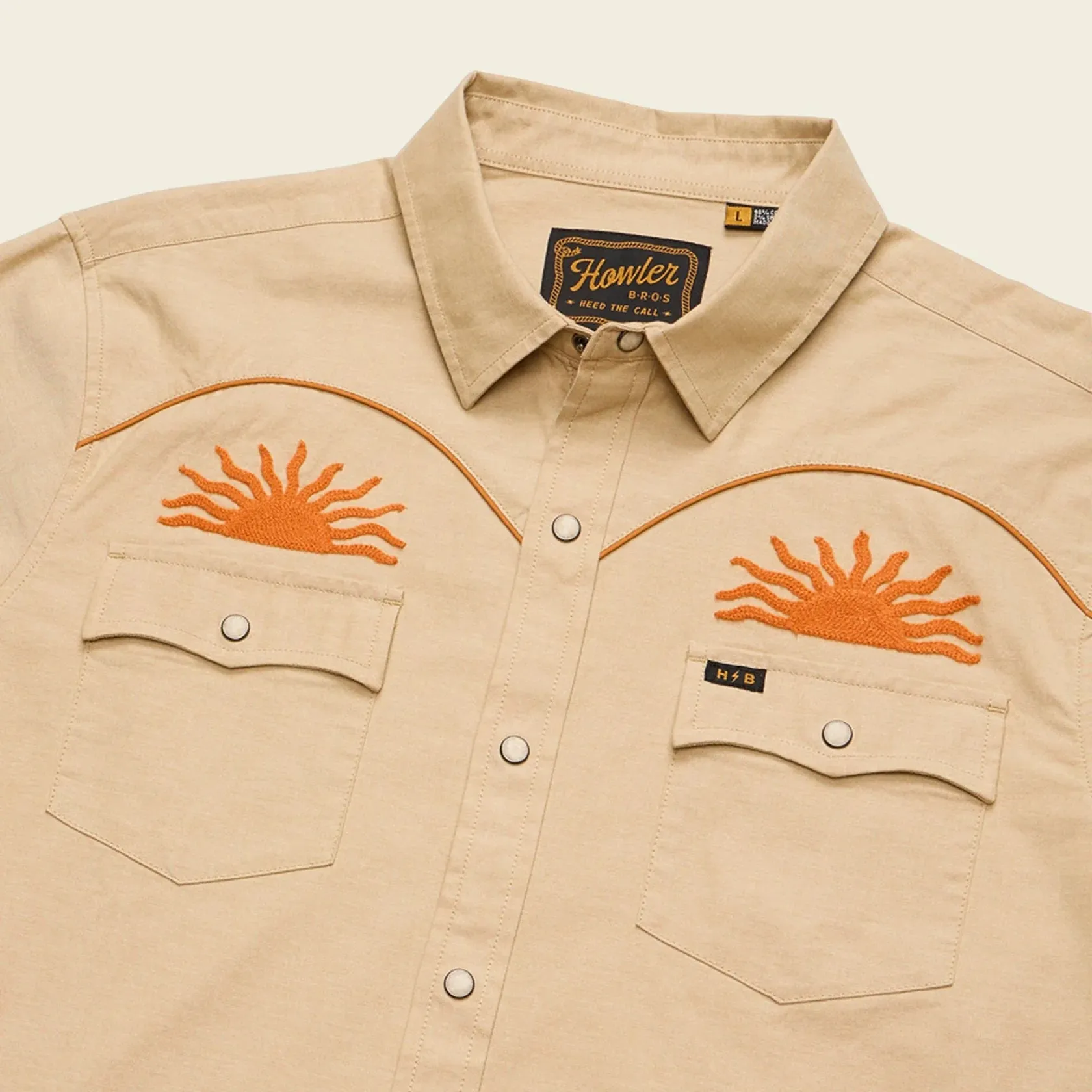 Howler Bros Crosscut Deluxe Snapshirt - El Sol: Gold sold by Sun Diego Boardshops product image thumbnail 3