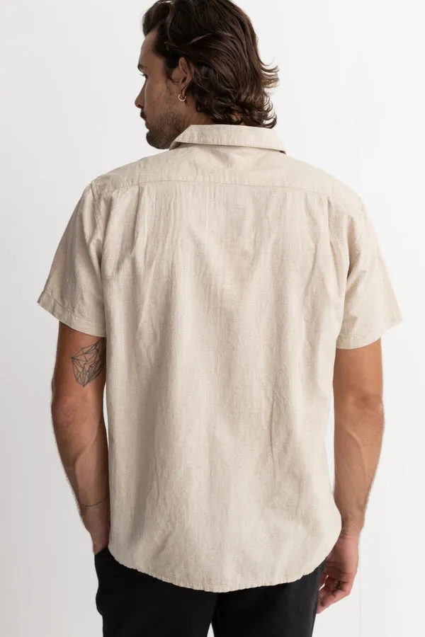 Rhythm Classic Linen Short Sleeve Shirt - Sand sold by Sun Diego Boardshops product image thumbnail 5