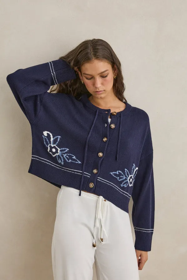 Rhythm Ravello Knit Cardigan - Navy sold by Sun Diego Boardshops product image thumbnail 2